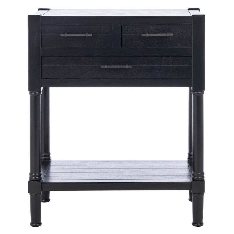 SAFAVIEH Philomene Distressed White 3-Drawer Console Table - 23.5 W x 13 L x 29.5 H - 24Wx13Dx30H