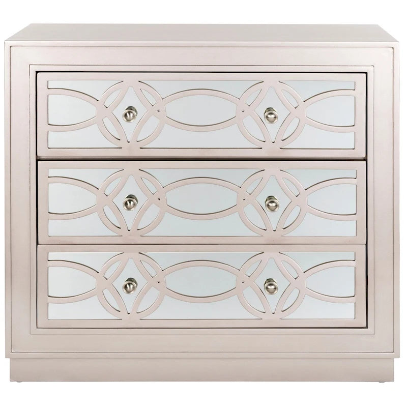 SAFAVIEH Tiny 3-Drawer Nickel Storage Chest - 32Wx16Dx29H
