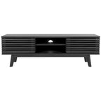 SAFAVIEH Teela Walnut 59-inch Storage Media TV Stand - 59 W x 15 L x 19 H - 59Wx15Dx19H