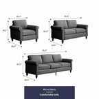 Mixoy Sectional Sleeper Sofa,Single Couch & Loveseat Couch &3 Seater Sofa, DIY Combination for Living Room