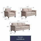 Mixoy Sectional Sleeper Sofa,Single Couch & Loveseat Couch &3 Seater Sofa, DIY Combination for Living Room