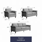 Mixoy Sectional Sleeper Sofa,Single Couch & Loveseat Couch &3 Seater Sofa, DIY Combination for Living Room