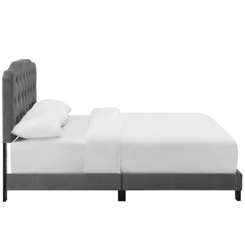 Copper Grove Ploce Queen Upholstered Velvet Bed