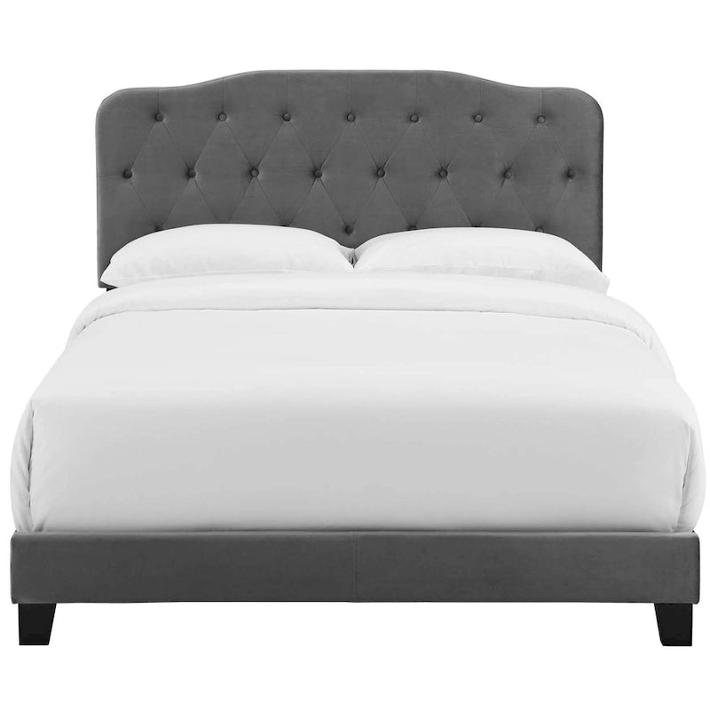 Copper Grove Ploce Queen Upholstered Velvet Bed