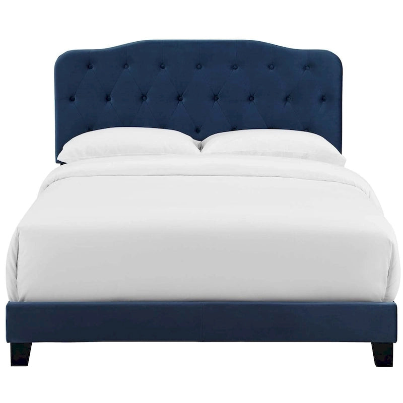 Copper Grove Ploce Queen Upholstered Velvet Bed