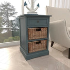Dana Point 3-drawer Storage Wood Side Table Nightstand