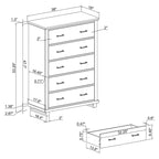 Farmhouse 4-Piece Bedroom Set - 2 Nightstand, 1 Chest and 1 Dresser
