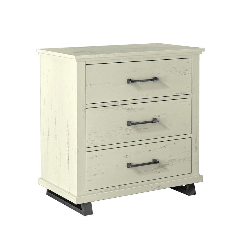 Farmhouse 4-Piece Bedroom Set - 2 Nightstand, 1 Chest and 1 Dresser