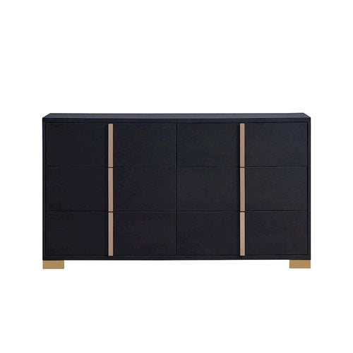 6 Drawers Wooden Dresser with Metal Hardware
