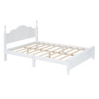 Full Size Wood Platform Bed Frame,Retro Style Platform Bed