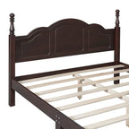 Full Size Wood Platform Bed Frame,Retro Style Platform Bed