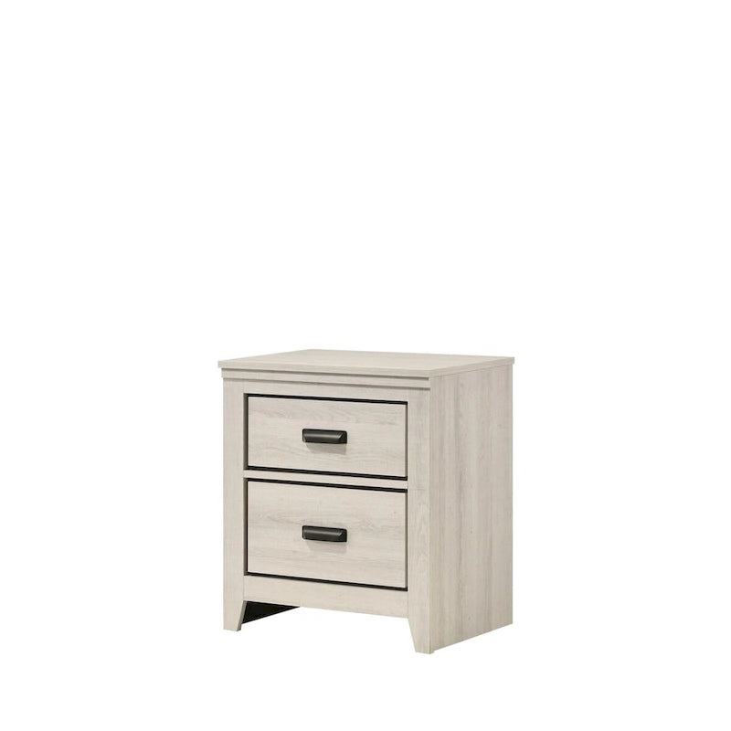 Edyth 4 Piece White LED Panel Bedroom Set