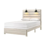 Edyth 5 Piece White LED Panel Bedroom Set