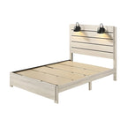 Edyth 5 Piece White LED Panel Bedroom Set