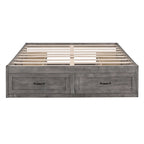 Queen Size Platform Bed with 6 Storage Drawers