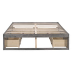 Queen Size Platform Bed with 6 Storage Drawers