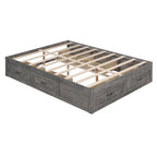 Queen Size Platform Bed with 6 Storage Drawers