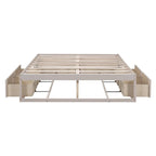Queen Size Platform Bed with 6 Storage Drawers