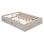 Queen Size Platform Bed with 6 Storage Drawers