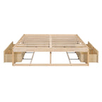 Queen Size Platform Bed with 6 Storage Drawers