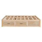 Queen Size Platform Bed with 6 Storage Drawers