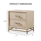 Furniture of America Drayden Transitional Oak Solid Wood 3-Piece Bed and 2 Nightstand Bedroom Set