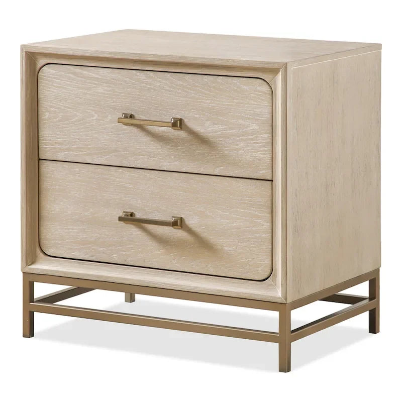 Furniture of America Drayden Transitional Oak Solid Wood 3-Piece Bed and 2 Nightstand Bedroom Set