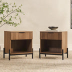 Middlebrook Designs Modern Fluted-Drawer Nightstand (Set of 2)