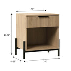 Middlebrook Designs Modern Fluted-Drawer Nightstand (Set of 2)