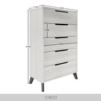 CraftPorch Chic and Vintage Wooden Chest with 5 drawers