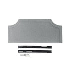 Adeco Fabric Upholstered Headboard with Nailhead for Queen Bed