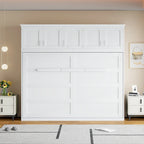 Queen Size Murphy Bed Wall Bed with Top Cabinets