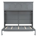 Queen Size Murphy Bed Wall Bed with Top Cabinets