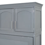 Queen Size Murphy Bed Wall Bed with Top Cabinets