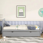 Modern Design Wooden Platform Bed Frame with Trundle