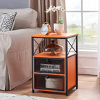 Javlergo Nightstand with 2 Drawers and Storage Shelf for Bedroom, Small Night Stands, Bed Side Table