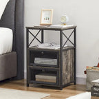 Javlergo Nightstand with 2 Drawers and Storage Shelf for Bedroom, Small Night Stands, Bed Side Table