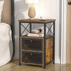 Javlergo Nightstand with 2 Drawers and Storage Shelf for Bedroom, Small Night Stands, Bed Side Table