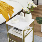 Javlergo Nightstand with 2 Drawers and Storage Shelf for Bedroom, Small Night Stands, Bed Side Table