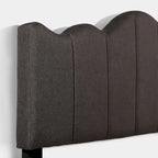 Javlergo Upholstered Platform Bed Frame with Adjustable Headboard, Wood Slat Support and Noise-Free, No Box Spring Needed
