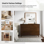 Raffaele Mid-century 6-Drawer Dresser with Solid Wood Legs by HULALA HOME