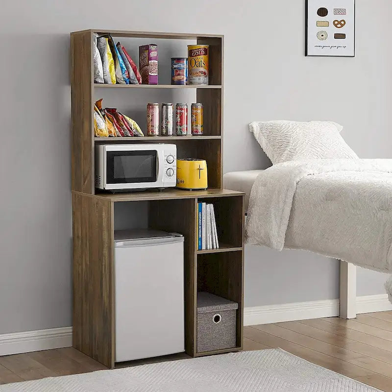 Yak About It - Mini Fridge Dorm Station with Top Shelf by DormCo