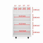 4 Tier Kitchen Island Cart with Spice Rack & Locking Casters,Simple Design Mobile Kitchen Storage Islands