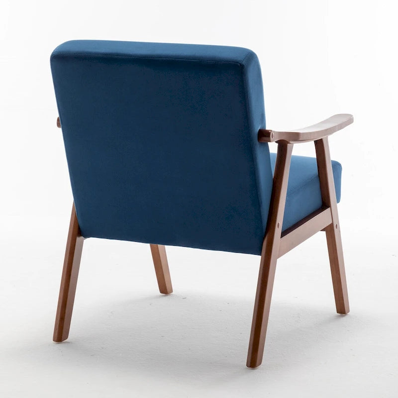 Extra-Thick Backrest Accent Chair with Solid Wood Frame