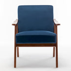 Extra-Thick Backrest Accent Chair with Solid Wood Frame