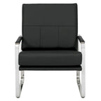Studio Designs Home Allure Metal and Blended Leather Modern Accent Arm Chair