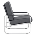 Studio Designs Home Allure Metal and Blended Leather Modern Accent Arm Chair