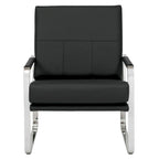 Studio Designs Home Allure Metal and Blended Leather Modern Accent Arm Chair