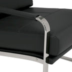 Studio Designs Home Allure Metal and Blended Leather Modern Accent Arm Chair