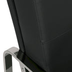 Studio Designs Home Allure Metal and Blended Leather Modern Accent Arm Chair